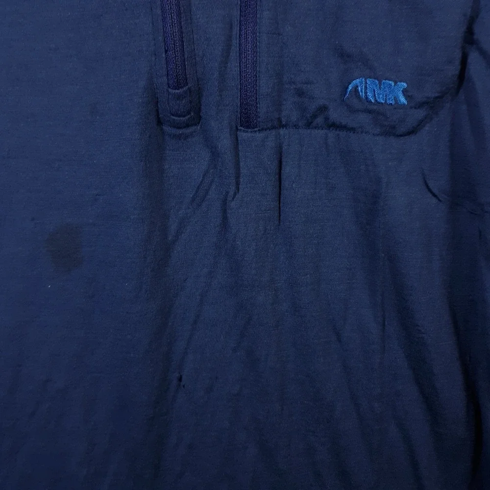 Mountain Khakis Merino Wool Sweater Mens XL Blue Outdoor Hiking Pullover 1/4 Zip